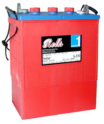 Picture: Rolls Surrette S-530 (S530) Solar Battery.